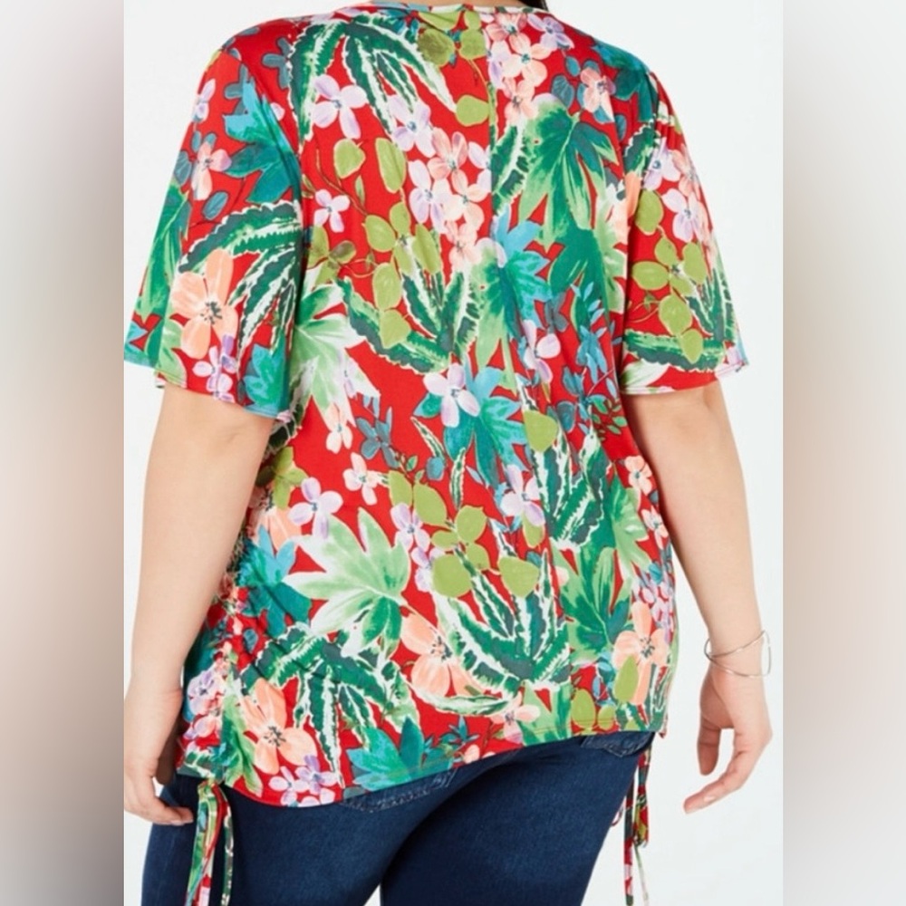 NY Collection Woman Size 1X Shirt Floral Blouse Top NEW Plus
